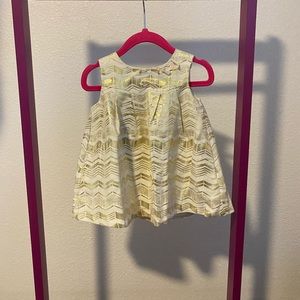 Infant 18 months Formal Gold and White dress